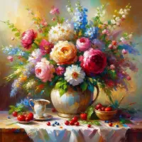 Пазл Яркий букет