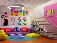 Пазл Яркий интерьер