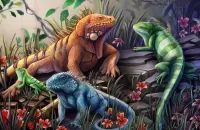 Пазл Ящерицы