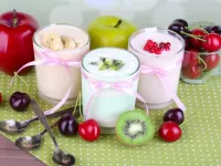 Пазл Йогурты с фруктами