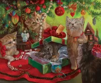 Пазл Ёлочка для кошек