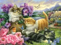 Пазл Забавные котята