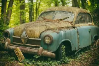 Пазл Заброшенный автомобиль