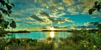 Пазл Закат на озере