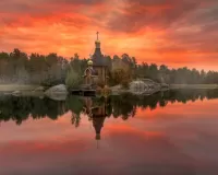 Пазл Закат над Вуоксой 