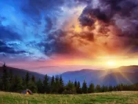 Пазл Закат в горах