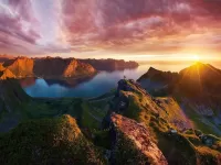 Пазл Закат в Норвегии