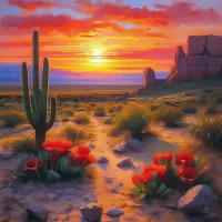 Пазл Закат в Техасе