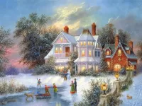 Пазл Замёрзший пруд