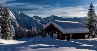 Пазл Заснеженный дом