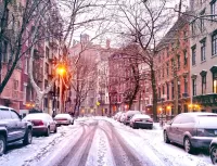 Пазл Заснеженный город