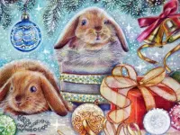 Пазл Зайчики