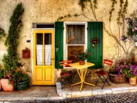 Пазл Желтая дверь