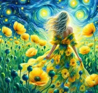 Пазл Желтые маки