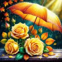 Пазл Желтые розы