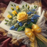 Пазл Желтые розы