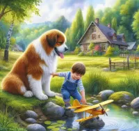 Пазл Желтый самолетик