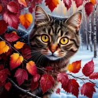 Пазл Желтоглазый кот