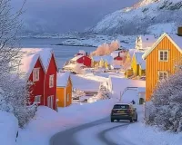 Пазл Зима в Норвегии
