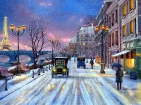 Пазл Зима в Париже