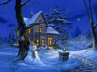 Пазл Зимние домики