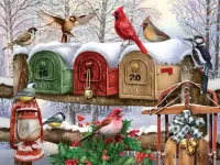 Пазл Зимние птицы