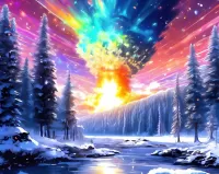 Пазл Зимний лес