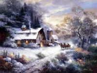 Пазл Зимняя дорога