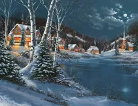 Пазл Зимняя ночь