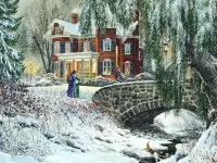 Пазл Зимняя прогулка