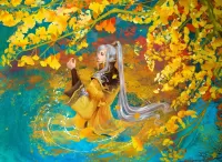 Пазл Золотые листья