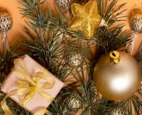 Пазл Золотистые игрушки