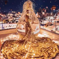 Пазл Золотое платье