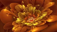 Пазл Золотой цветок